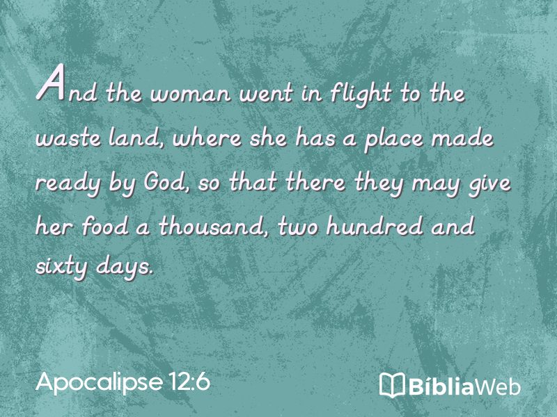Apocalipse 12:6 em imagem para compartilhar