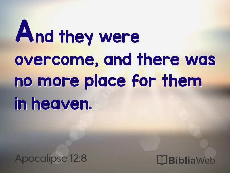 Apocalipse 12:8 em imagem para compartilhar