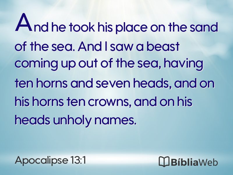 Apocalipse 13:1 em imagem para compartilhar