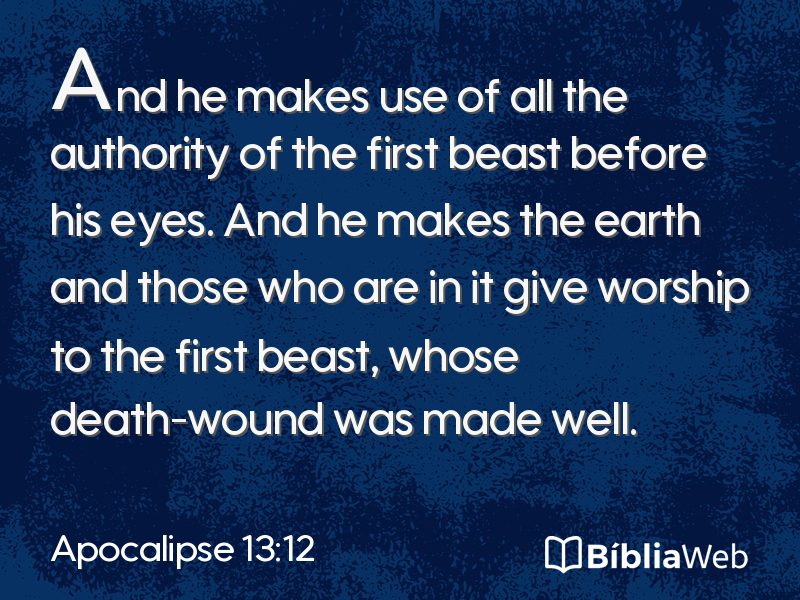 Apocalipse 13:12 em imagem para compartilhar