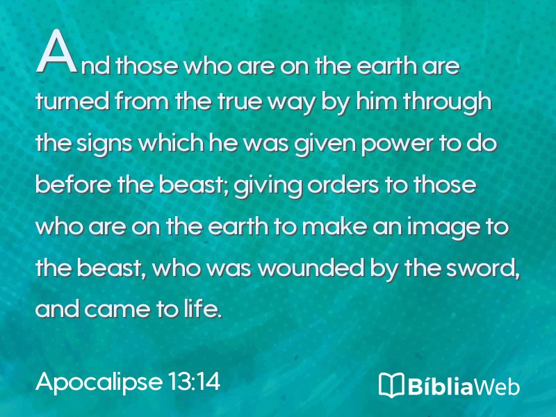 Apocalipse 13:14 em imagem para compartilhar