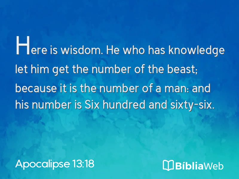 Apocalipse 13:18 em imagem para compartilhar