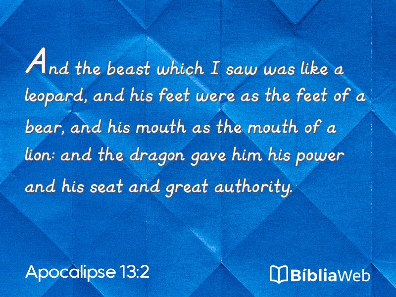 Apocalipse 13:2 em imagem para compartilhar