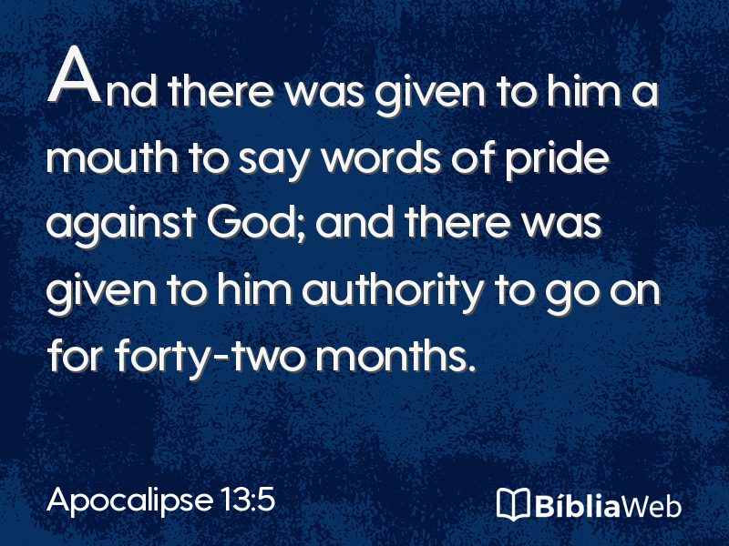 Apocalipse 13:5 em imagem para compartilhar