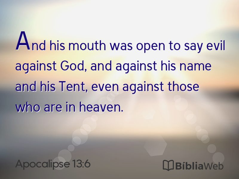 Apocalipse 13:6 em imagem para compartilhar