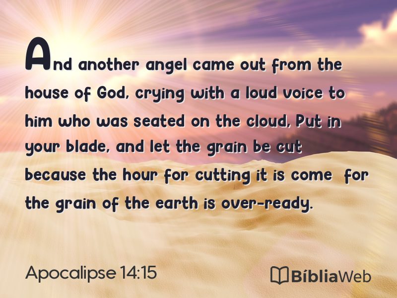 Apocalipse 14:15 em imagem para compartilhar