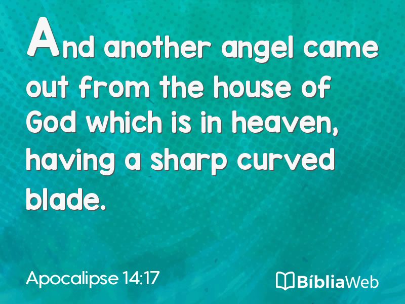 Apocalipse 14:17 em imagem para compartilhar