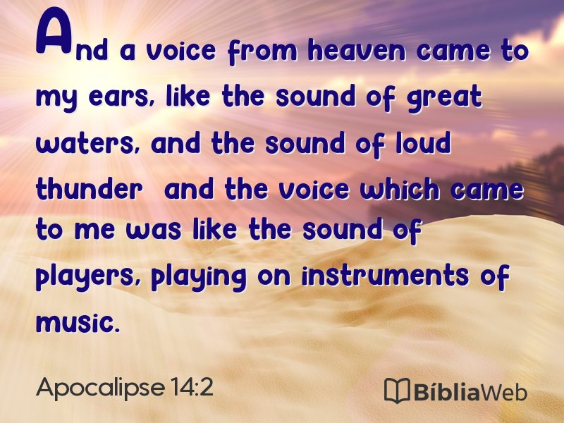 Apocalipse 14:2 em imagem para compartilhar