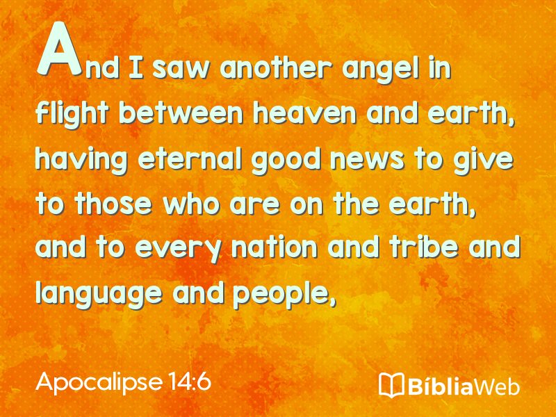 Apocalipse 14:6 em imagem para compartilhar