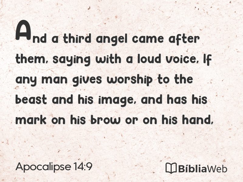 Apocalipse 14:9 em imagem para compartilhar