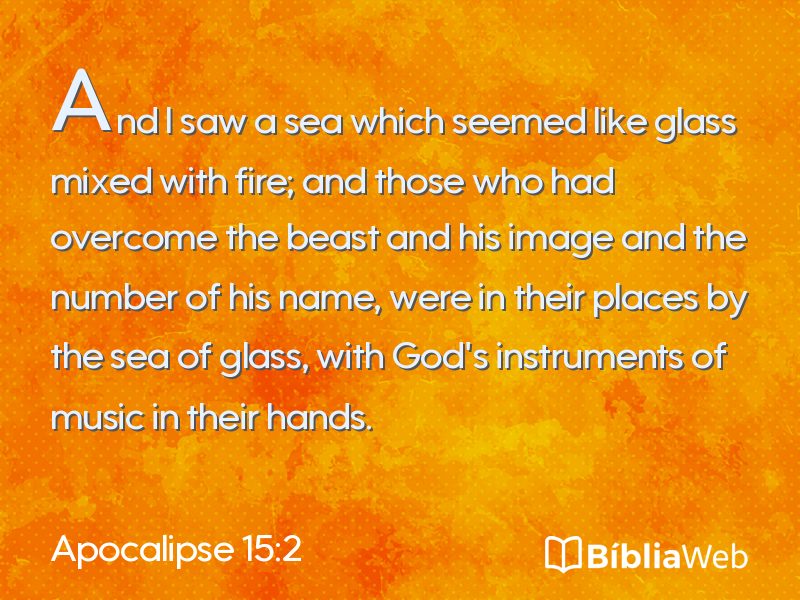 Apocalipse 15:2 em imagem para compartilhar