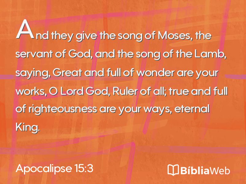 Apocalipse 15:3 em imagem para compartilhar
