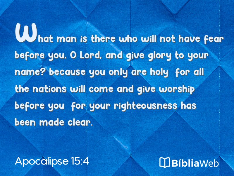 Apocalipse 15:4 em imagem para compartilhar