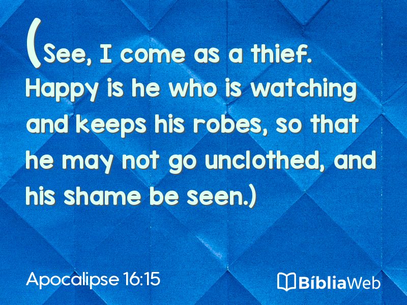 Apocalipse 16:15 em imagem para compartilhar