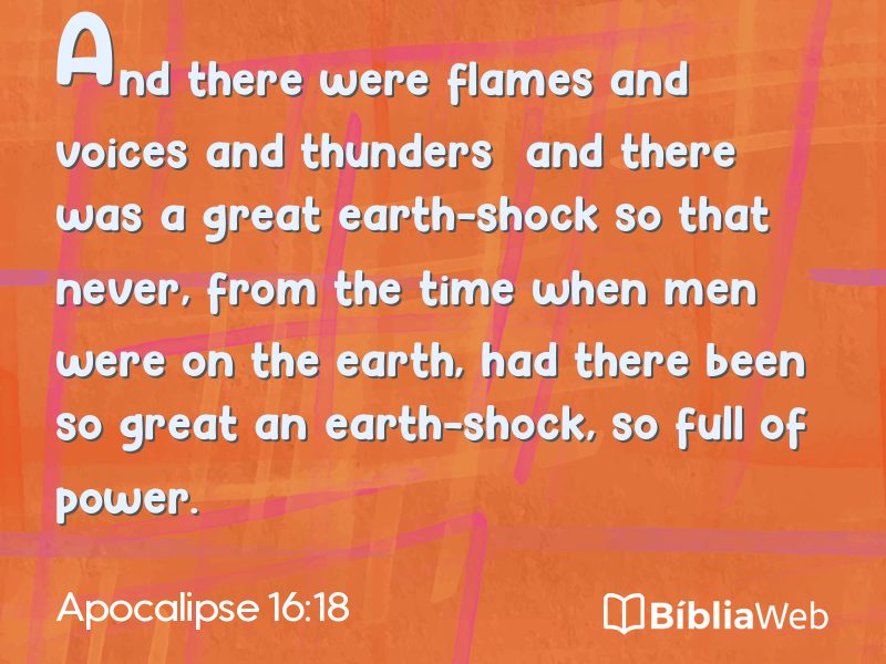 Apocalipse 16:18 em imagem para compartilhar