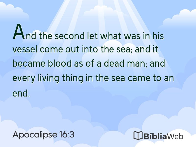Apocalipse 16:3 em imagem para compartilhar