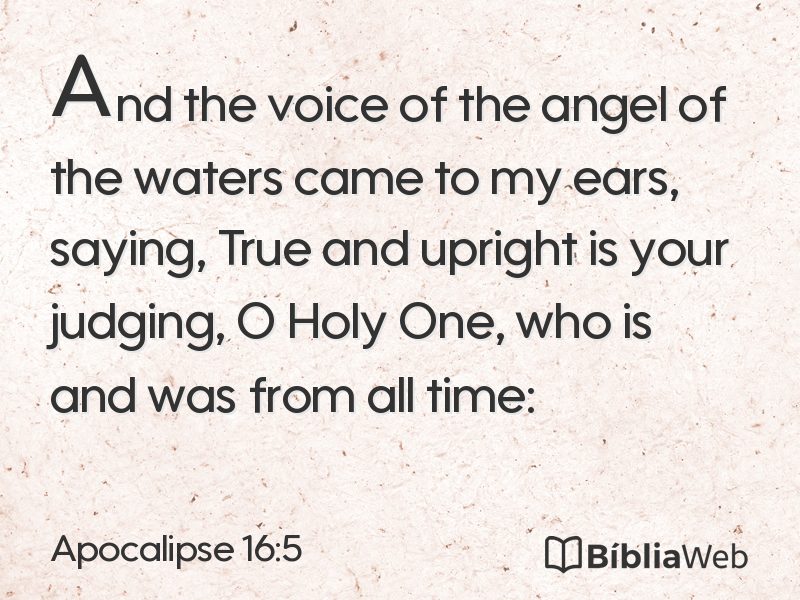 Apocalipse 16:5 em imagem para compartilhar