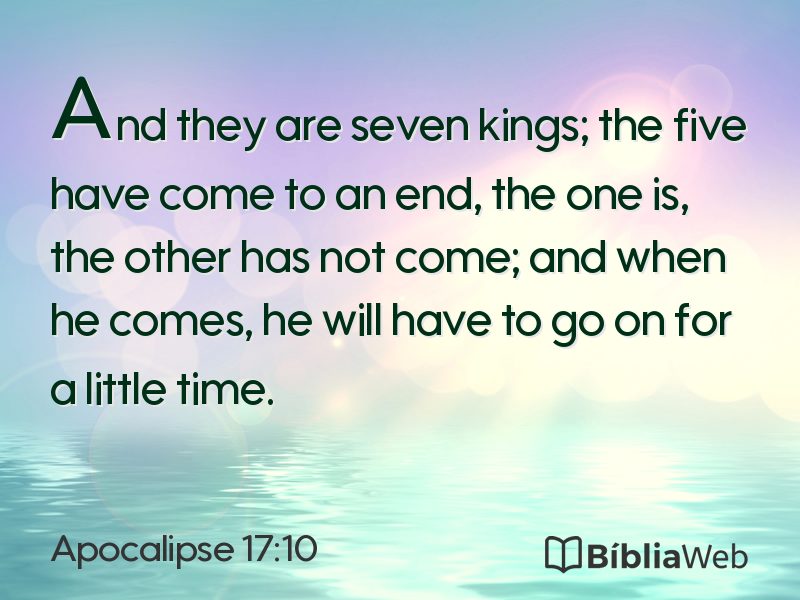 Apocalipse 17:10 em imagem para compartilhar