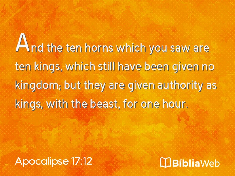 Apocalipse 17:12 em imagem para compartilhar