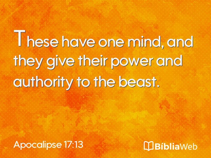 Apocalipse 17:13 em imagem para compartilhar
