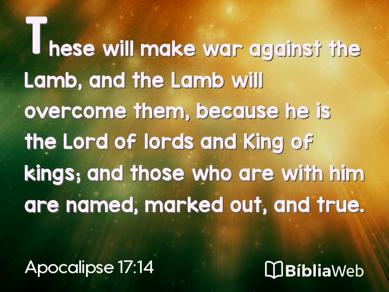 Apocalipse 17:14 em imagem para compartilhar