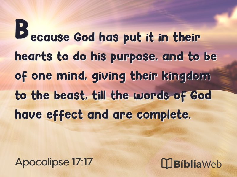 Apocalipse 17:17 em imagem para compartilhar