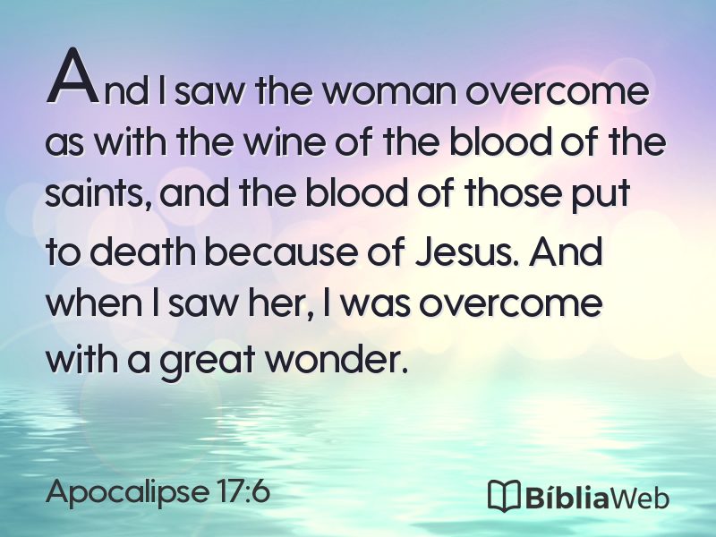 Apocalipse 17:6 em imagem para compartilhar