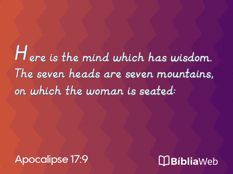 Apocalipse 17:9 em imagem para compartilhar