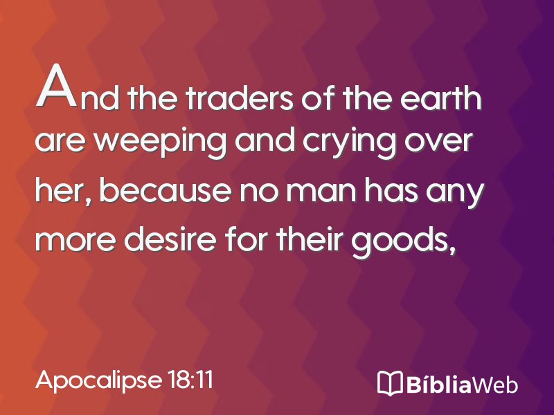 Apocalipse 18:11 em imagem para compartilhar