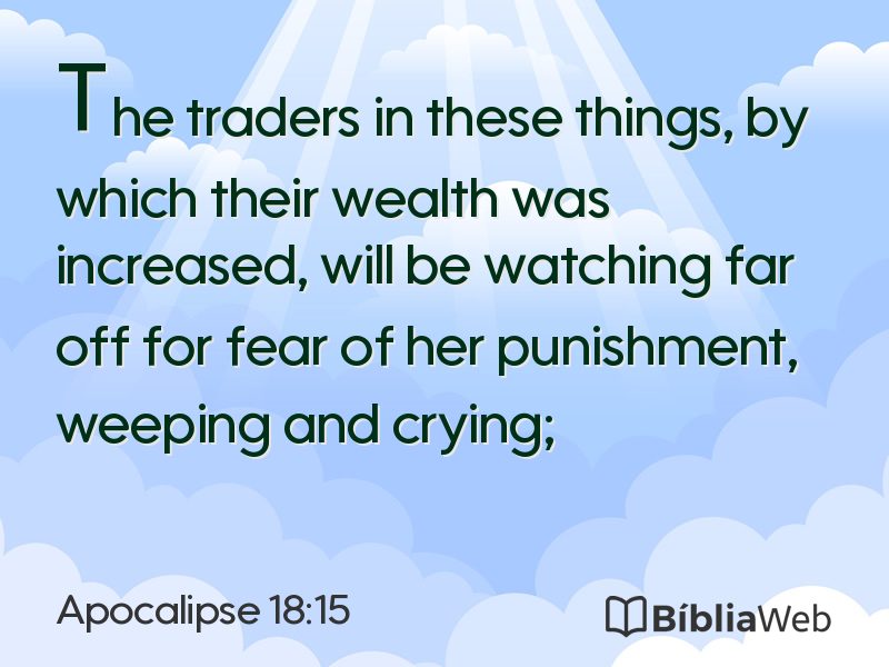 Apocalipse 18:15 em imagem para compartilhar