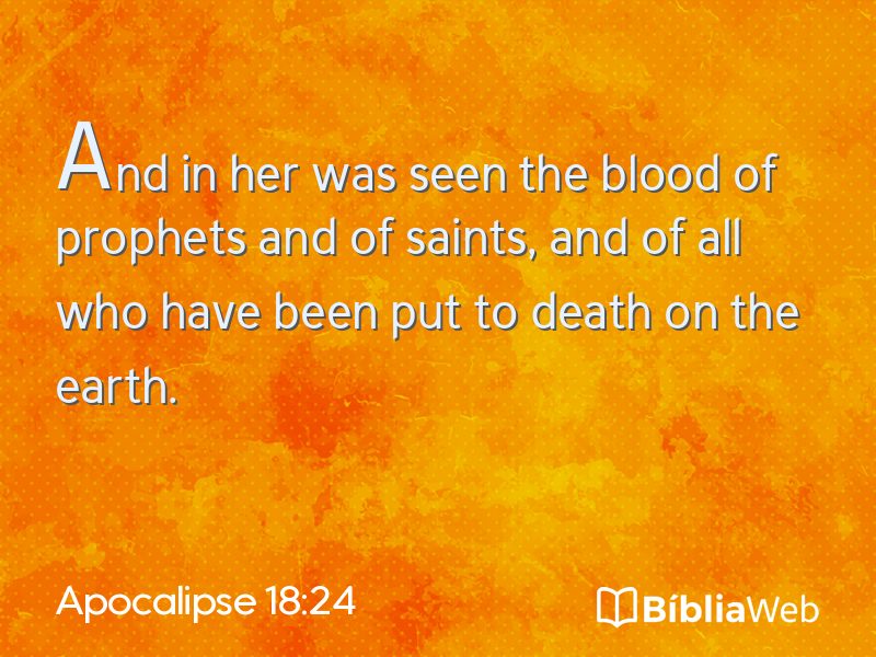 Apocalipse 18:24 em imagem para compartilhar