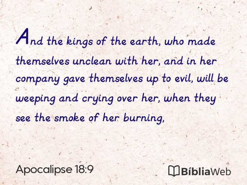 Apocalipse 18:9 em imagem para compartilhar