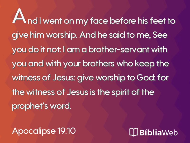 Apocalipse 19:10 em imagem para compartilhar