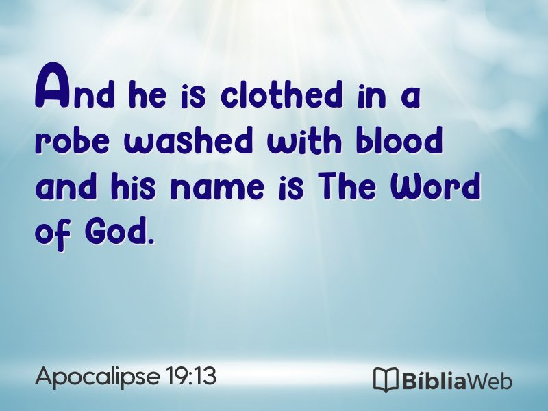 Apocalipse 19:13 em imagem para compartilhar