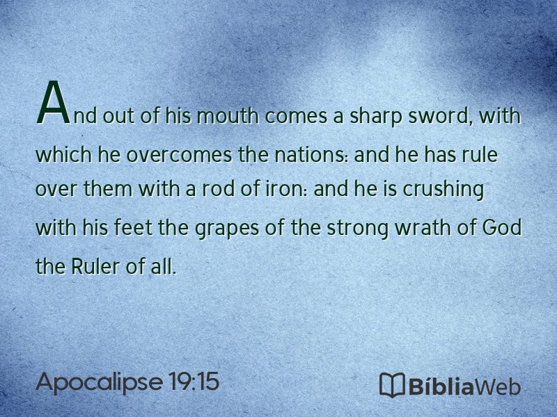 Apocalipse 19:15 em imagem para compartilhar