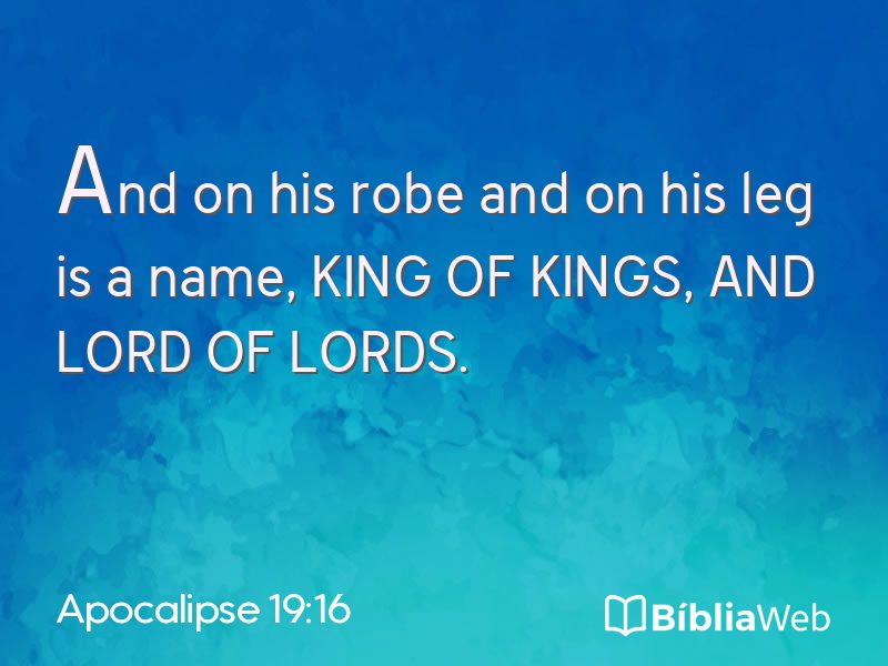 Apocalipse 19:16 em imagem para compartilhar