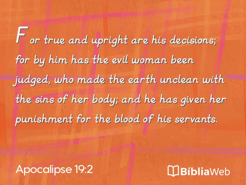 Apocalipse 19:2 em imagem para compartilhar