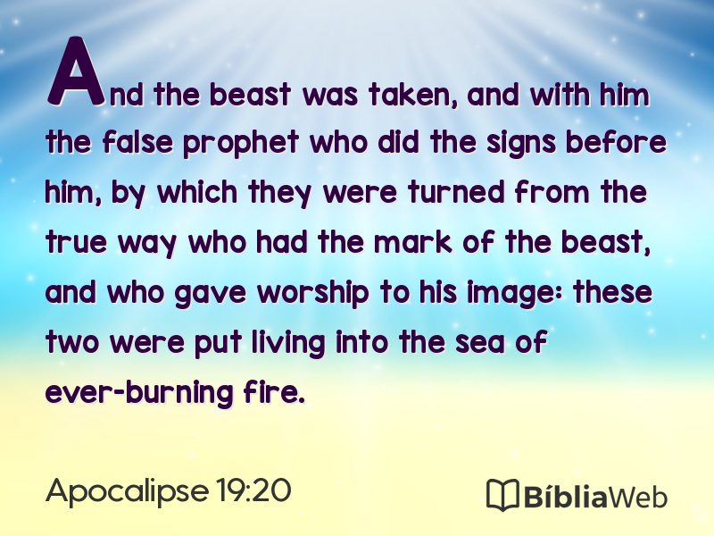 Apocalipse 19:20 em imagem para compartilhar