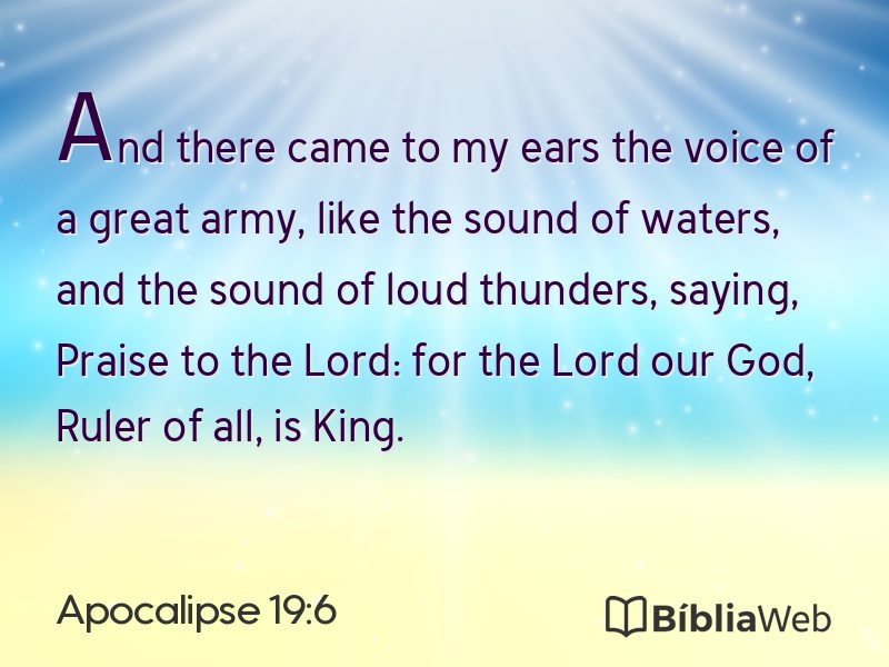 Apocalipse 19:6 em imagem para compartilhar