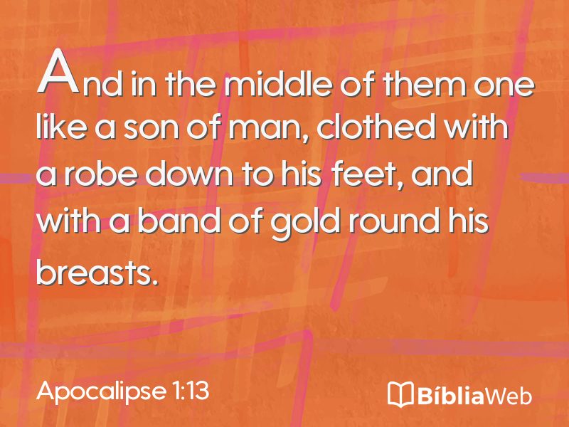 Apocalipse 1:13 em imagem para compartilhar