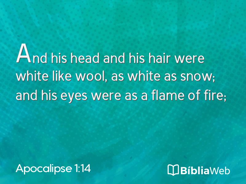 Apocalipse 1:14 em imagem para compartilhar