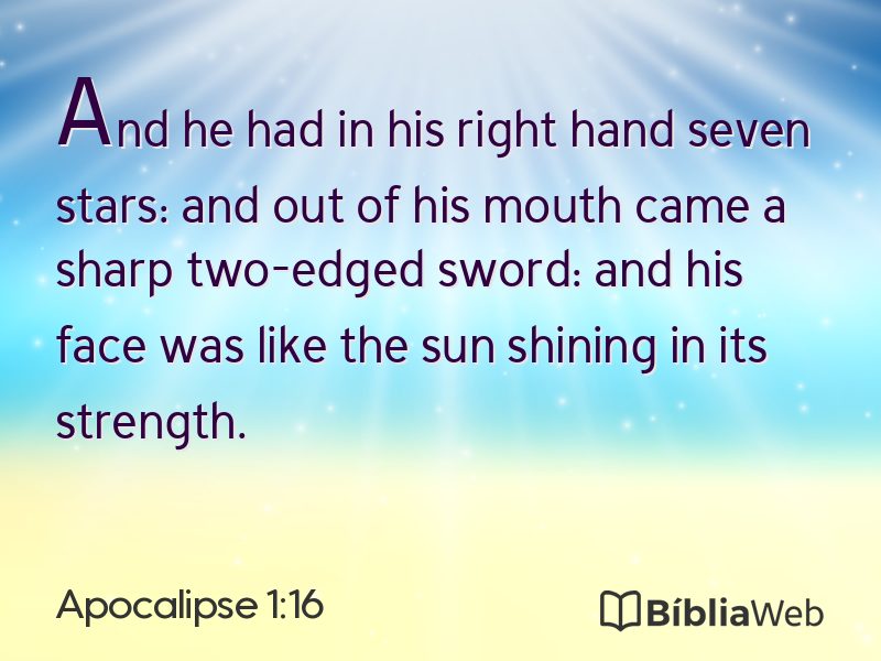 Apocalipse 1:16 em imagem para compartilhar