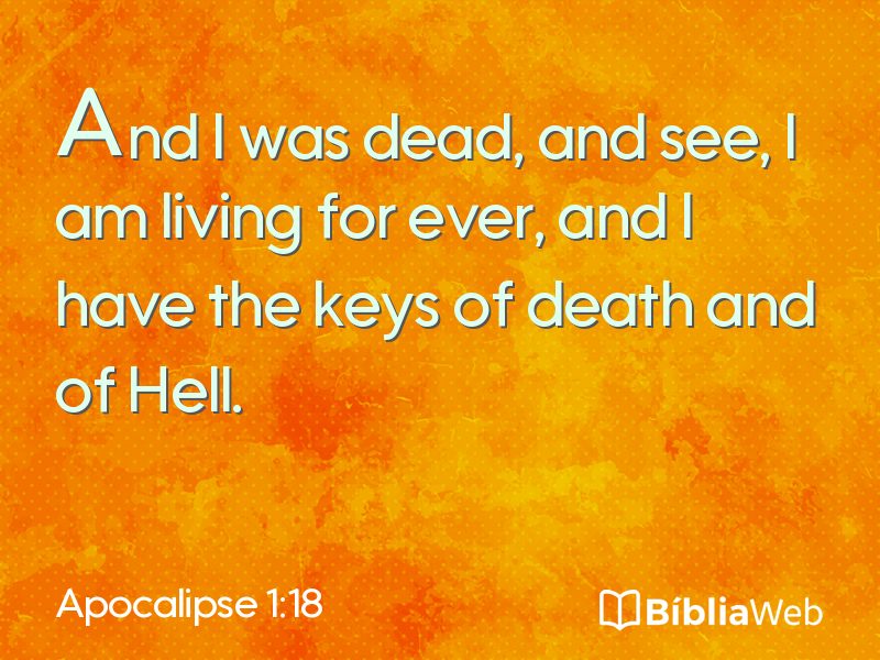 Apocalipse 1:18 em imagem para compartilhar