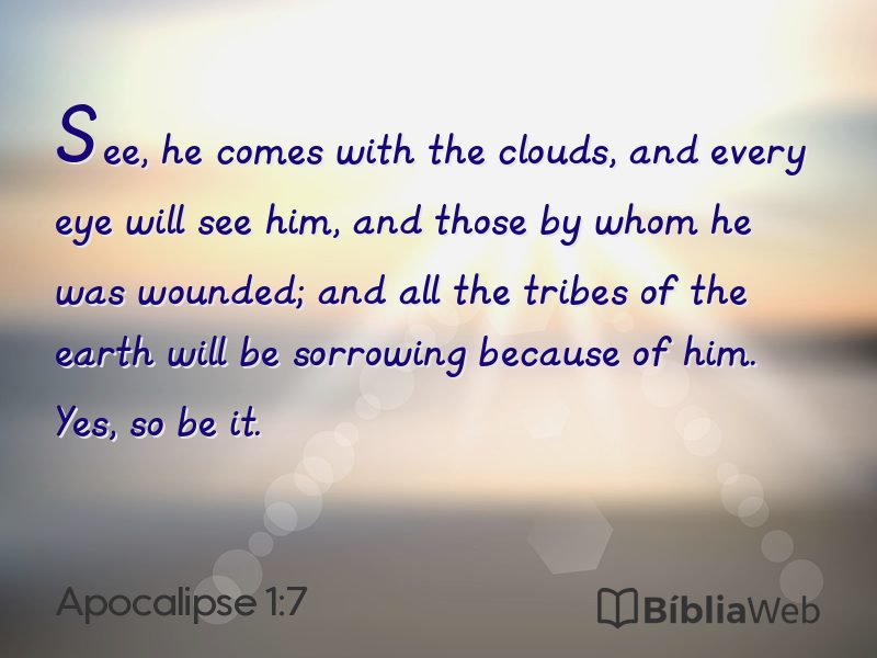 Apocalipse 1:7 em imagem para compartilhar
