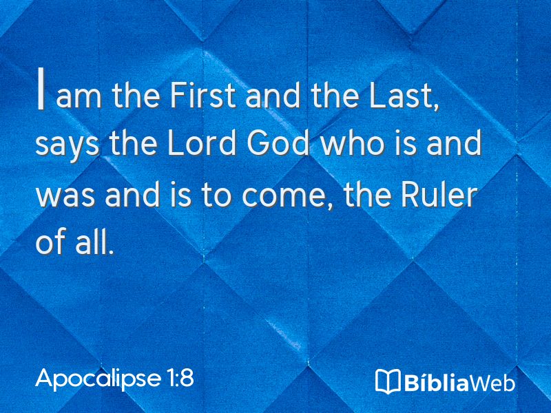 Apocalipse 1:8 em imagem para compartilhar