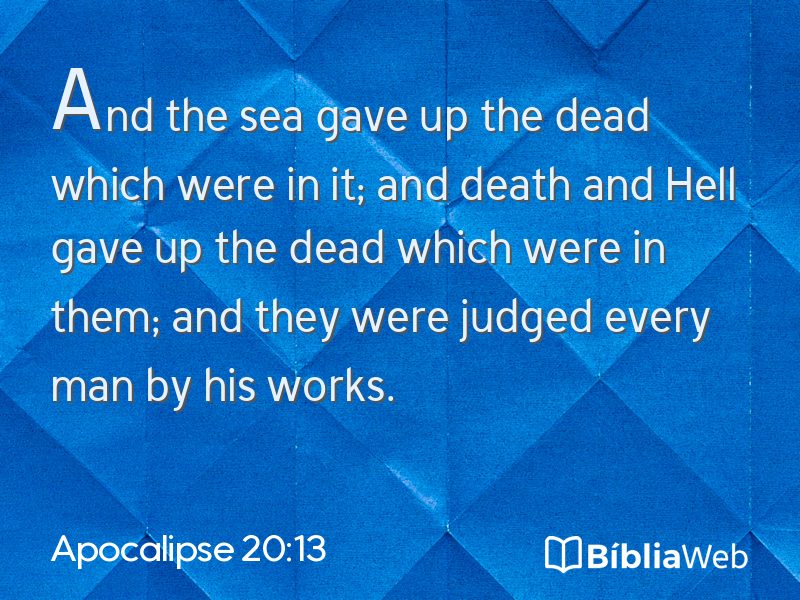 Apocalipse 20:13 em imagem para compartilhar