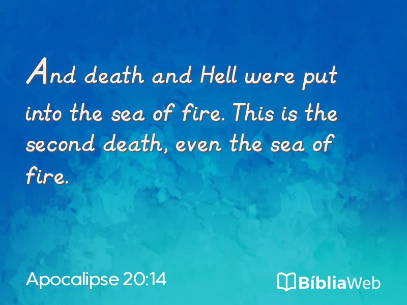 Apocalipse 20:14 em imagem para compartilhar