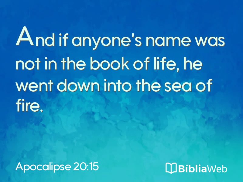 Apocalipse 20:15 em imagem para compartilhar