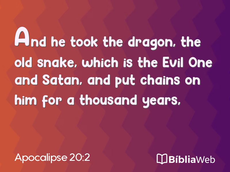 Apocalipse 20:2 em imagem para compartilhar