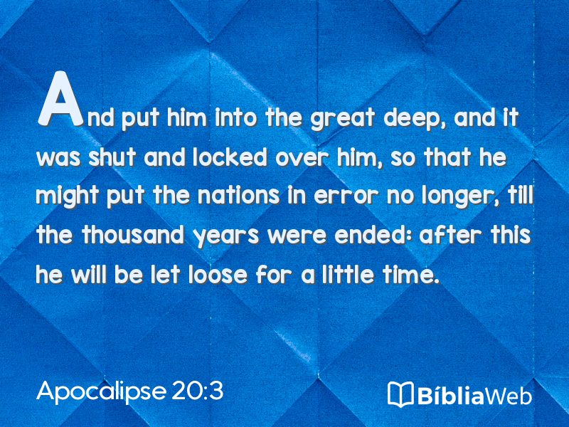 Apocalipse 20:3 em imagem para compartilhar